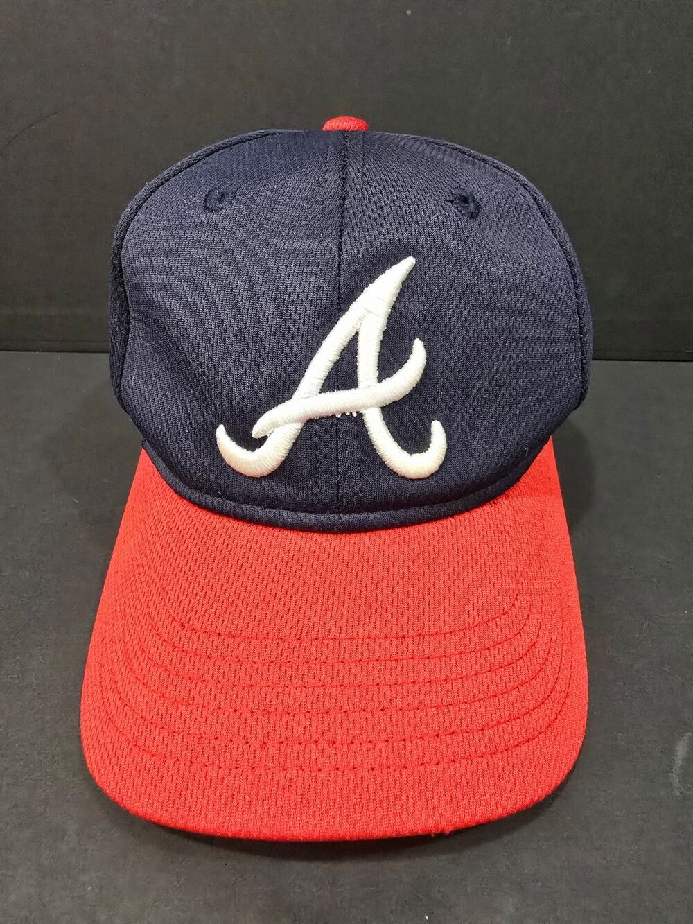 OC Sports Atlanta Braves Hat Greg Maddux Navy Red Team MLB Strap Back - YOUTH